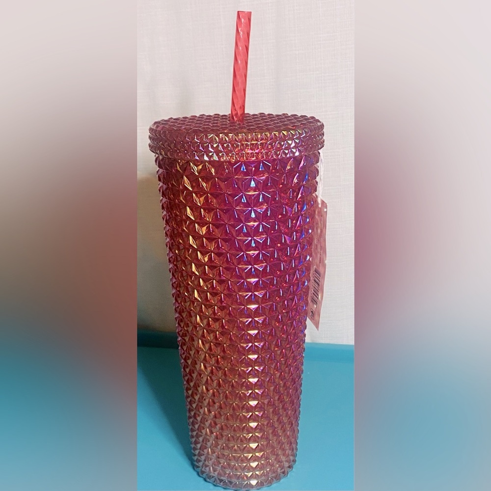 Pink iridescent studded Tumbler 26 oz NWT - Picture 2 of 5